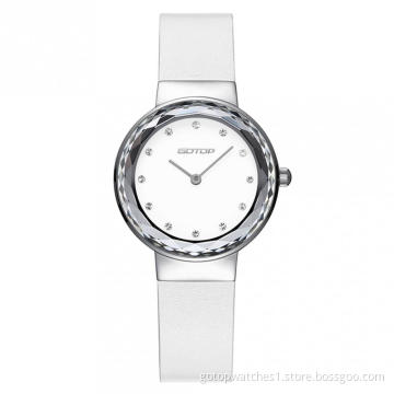 SILVER AND WHITE STAINLESS STEEL WATCH FOR WOMEN